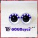 1 Pair  Purple and Pearl Dazzled Hand Painted Safety Eyes Plastic eyes